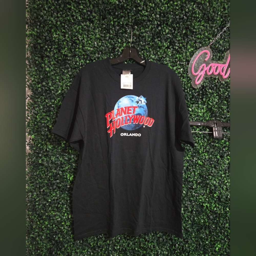 New Vintage 1998 Planet Hollywood Orlando Shirt Mens Large Black